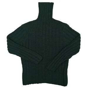 NEW Vintage Polo Ralph Lauren Handmade Turtleneck Sweater!  Dark Green  Heavy